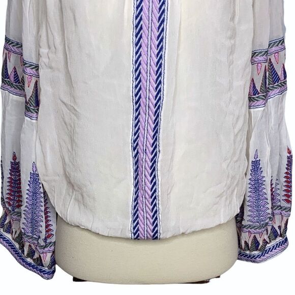 FREE PEOPLE FP embroidered off-shoulder peasant top size XS - Picture 6 of 11